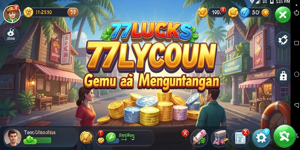 Tampilan gameplay <strong>77LUCKS</strong> yang seru dan menantang.