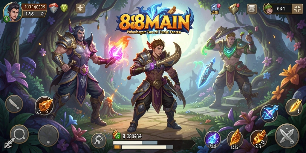 Screenshot gameplay 88MAIN menampilkan aksi petualangan yang seru dan mendebarkan.