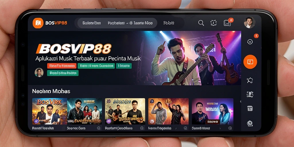Screenshot gameplay BOSVIP88 menunjukkan pengalaman menyenangkan saat mendengarkan musik.