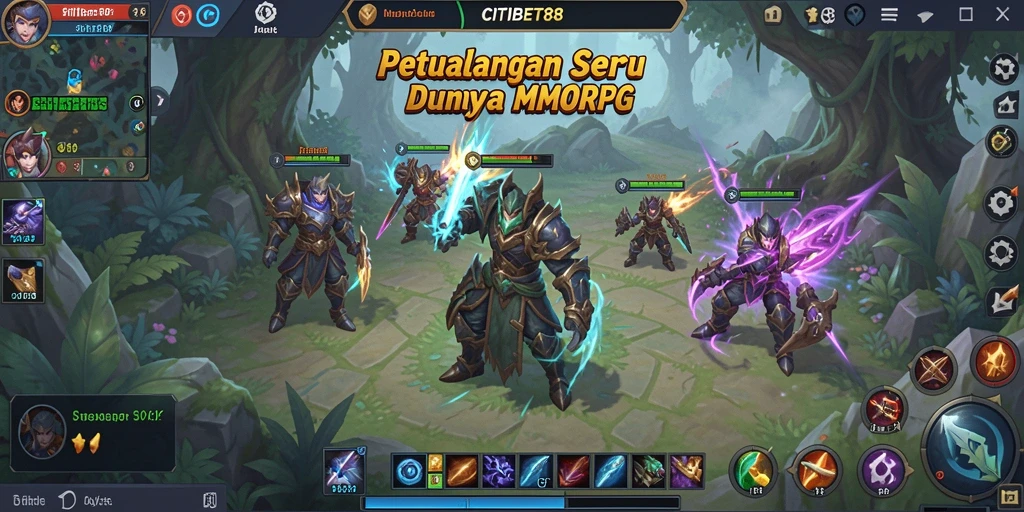 Tangkapan layar utama gameplay CITIBET88 yang menampilkan petualangan MMORPG.