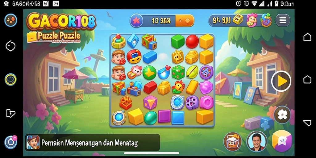 Tangkapan layar menunjukkan gameplay yang seru di GACOR108.