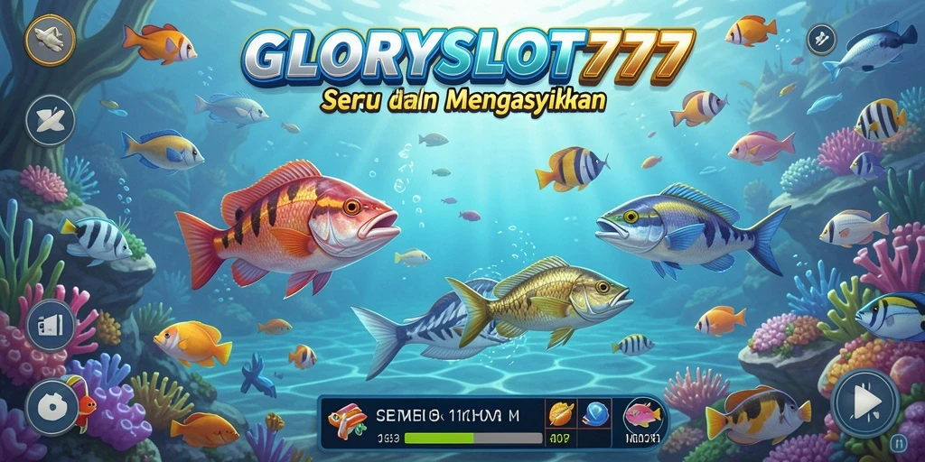 Tampilan gameplay GLORYSLOT777 yang penuh aksi Tembak Ikan.