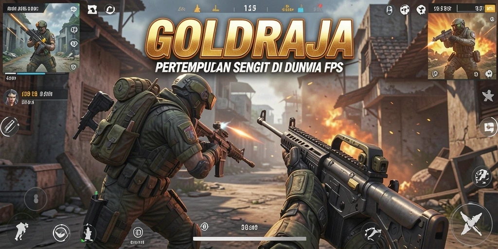 Gameplay menegangkan GOLDRAJA dengan aksi tembak-menembak yang intens.