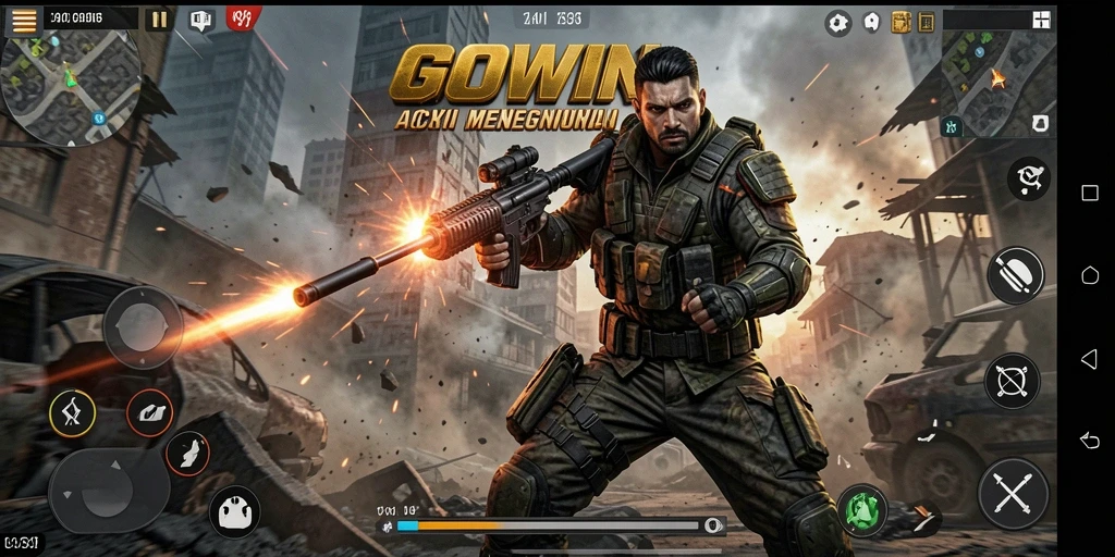 Tampilan gameplay GOWIN yang intens dan mengasyikkan.