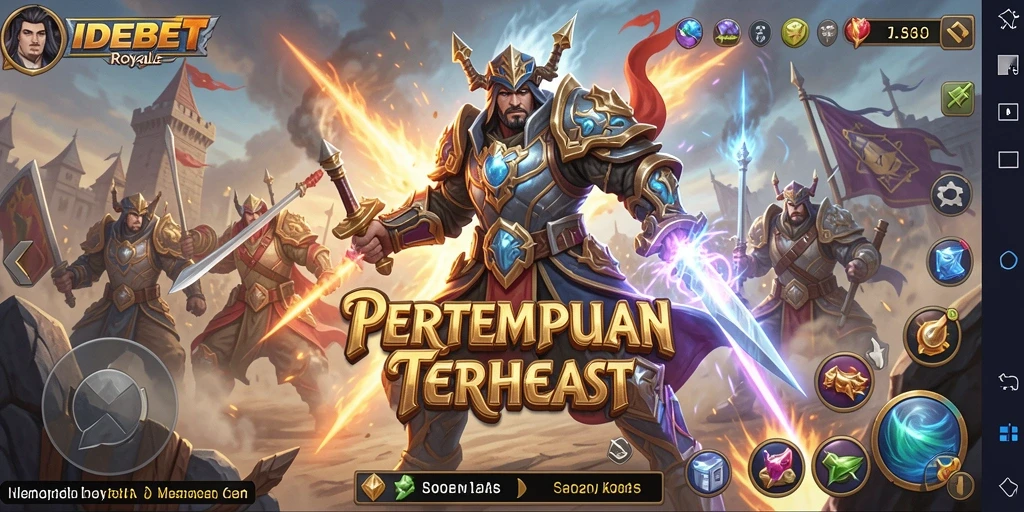 Tangkapan layar gameplay IDEBET menampilkan pertempuran seru di arena Battle Royale.