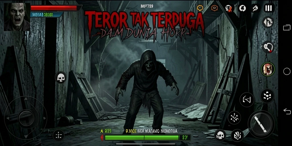 Gameplay menegangkan di dunia Horror yang mencekam.