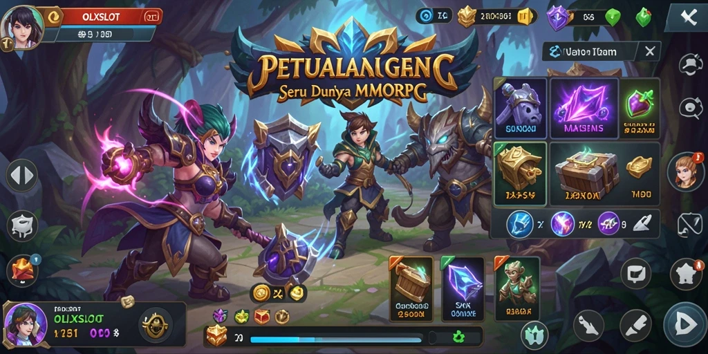 Tangkapan layar OLXSLOT menampilkan aksi seru dalam pertarungan MMORPG.