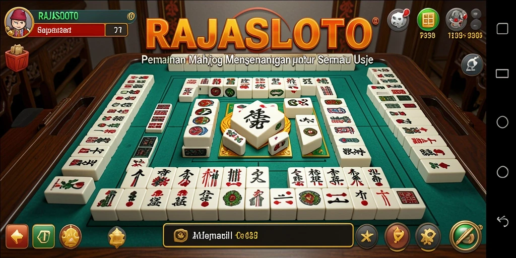 Tampilan gameplay seru dari RAJASLOTO yang menantang para pemain Mahjong.