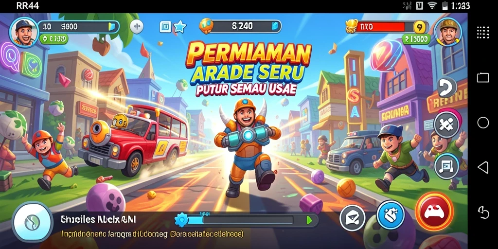 Tampilan gameplay seru dari RR44 dengan berbagai tantangan Arcade.