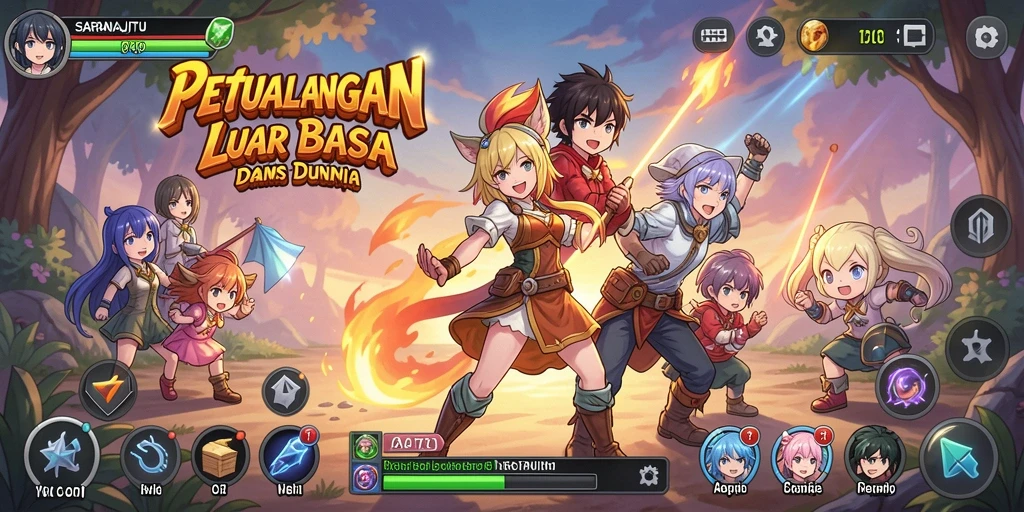 Gameplay seru SARANAJITU dalam dunia Anime yang imersif.