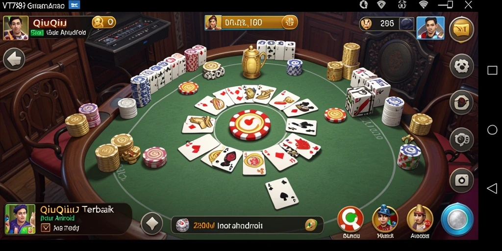 Tampilan gameplay QiuQiu yang seru dan menantang.